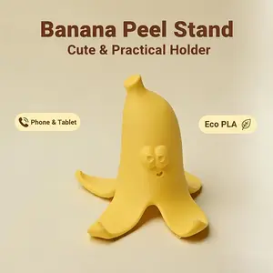 Banana-shaped stand, desktop decorative ornament, support for mobile phones and tablets for watching dramas and studying, universal for mobile phones and tablets, non-slip desktop support base, stable support frame for tablets and mobile phones