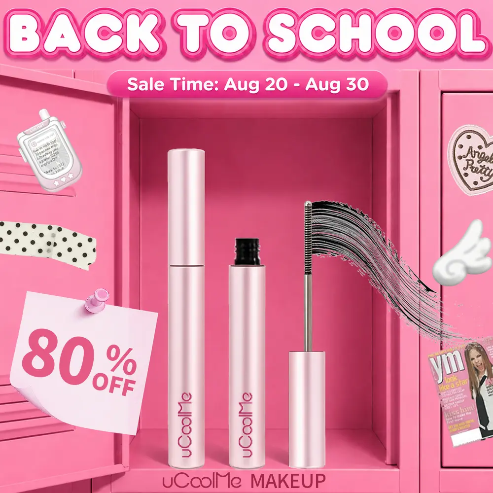 UCOOLME Lengthening and Curling Mascara, Waterproof Brush-On Formula with Carbon Black for Thickening and Volumizing Natural Extension, 24-Hour Smudge-Proof Wear, 6ML, Makeup Products, Dramatic Lashes, Lengthening Mascara #tiktokshopbacktoschool
