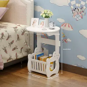 European Style Small Coffee Table, Simple Home Round Table, Mini Bedside Cabinet, Living Room Circular Side Table, Bedroom Furniture