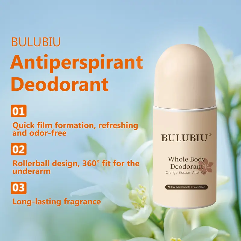 BULUBIU underarm antiperspirant, walking drip, a unisex antiperspirant for eliminating underarm odor and persistently inhibiting sweating, 50ml per bottle