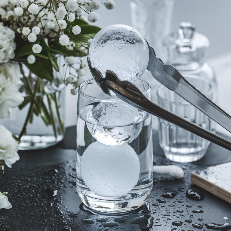 WIBIMEN Crystal Clear Ice Ball Maker - Stainless Steel Reusable Mold for Whiskey & Cocktails WIBIMEN Crystal Clear Ice Ball Maker - Stainless Steel Reusable Mold for Whiskey & Cocktails
