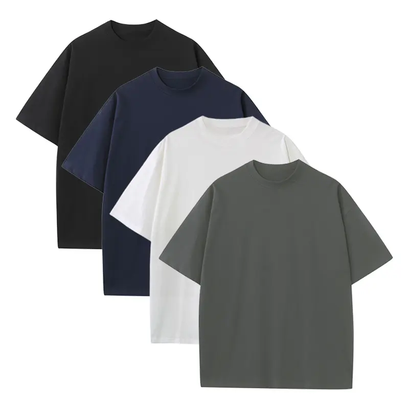 Men’s summer multi-color pure cotton crew-neck T-shirt set (pack of 4), ultra comfortable and breathable, soft fabric, loose fit, suitable for casual wear, everyday activities, and outdoor outings. Summer vibe and outdoor wear. Summer vibe