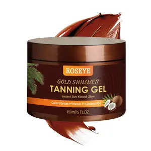 Intense Dark Tan Gel – Bronzing & Hydrating Formula with Beta-Carotene & Coconut Extracts, Sweat-Proof & Fast Absorbing