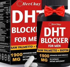 DHT Blocker for Men | Extra Strength Saw Palmetto & Biotin Hair Growth Supplement - Hair Growth Vitamins - Hair Regrowth - Natural Hair Loss Supplements for Men - Proprietary Herbal Blends,1 Pack