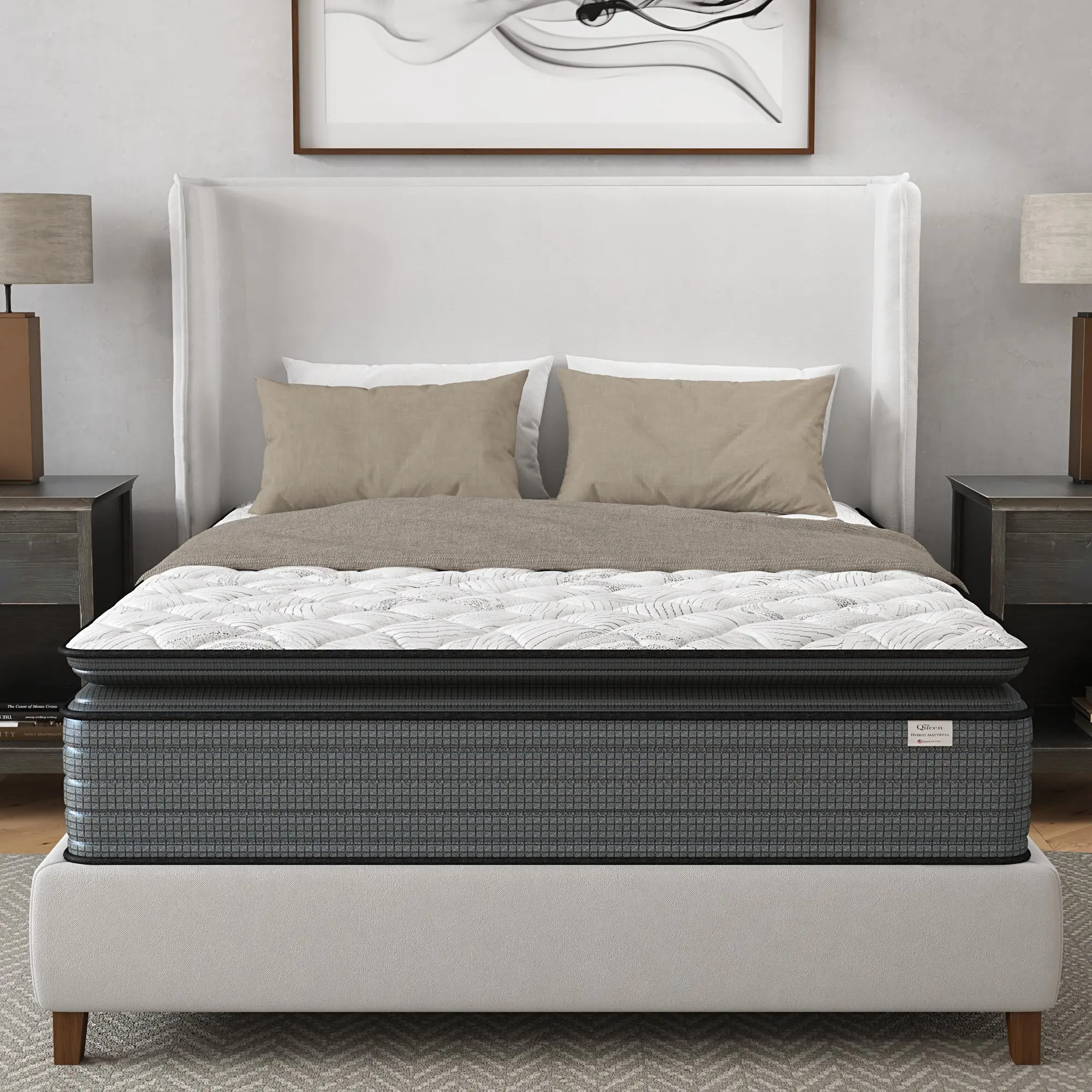 Isabella 14-in Deluxe Hybrid Pillow Top Mattress, High Quality Mattress for Bedding Use, Deluxe Hybrid Mattress