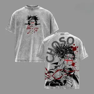 Hot Anime Jujutsu Kaisen Choso Print T-shirt Men Women Short Sleeve Clothing Cotton Tshirt Retro Washed T Shirt Male Manga Tops