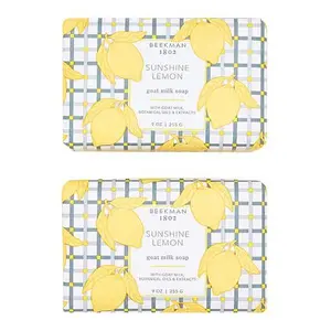 Beekman 1802 Goat Milk Sunshine Lemon Bar Soap 2-pack