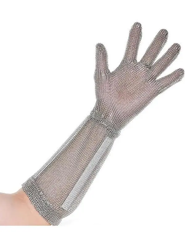 15cm Cut-Resistant Chainmail Glove for Butchers, Metal Claw Finger Protective Safety Work Glove