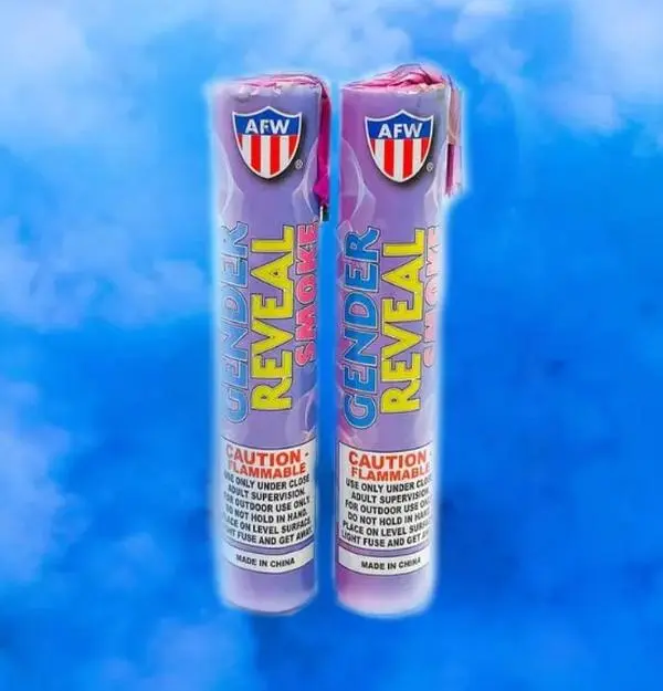 Blue Gender Reveal Tube-Shape Smoke Sticks (2-Pack) - Biodegradable, Long-Lasting Blue Smoke, Easy Ignition, Eco-Conscious Discreet Packaging, Ideal for Outdoor Events, Photos & Videos, Gift for Gender Reveal Party