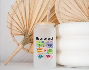 **PLEASE NOTE THAT CUPS ARE NOT INCLUDED** Note To Self Mental Health Awareness UVDTF Transfers