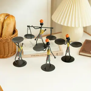 Creative Metal Ironman Candle Holder, Romantic Dinner Mold Decor, Bar Restaurant Table Decoration, Unique Crafted Candlestick