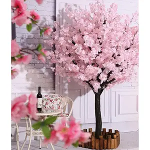Artificial Cherry Blossom Trees Handmade Light Pink Tree Indoor Outdoor Home Office Party Wedding (4FT Tall/1.2M)