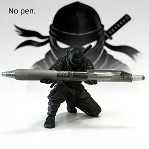 3D Printed Shinobi Pen Stand, Matte Ninja Figure, Office Desk Organizer for Gaming Setup, Anime Lovers, Cool Birthday Gift Idea