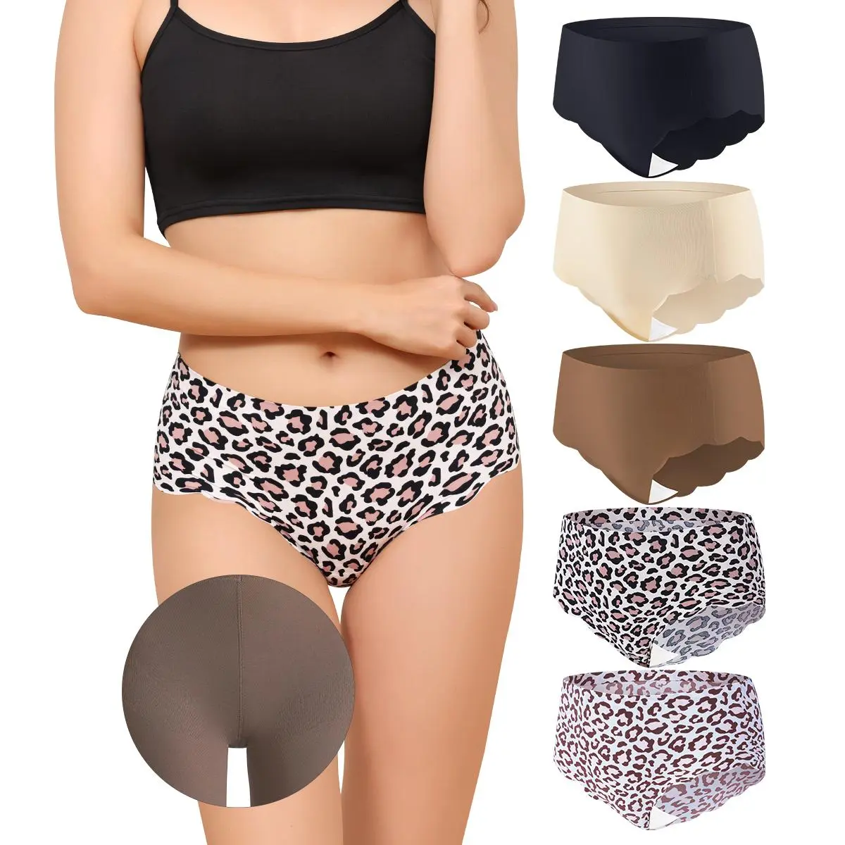 LEVAO Women’s Seamless Camel Toe Cover Briefs – Comfortable Workout & Everyday Underwear, Machine Washable