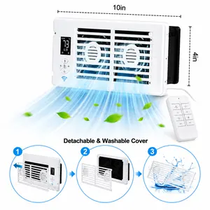 4” x 10” Register Booster Fan, Father’s Day Gift for Dad, 4th of July Summer Deal, 10-Speed Quiet Ventilation Fan with Thermostat & Remote, AC Vent Booster Fan for Better Cooling & Heating, Negative Ion, Easy Installation