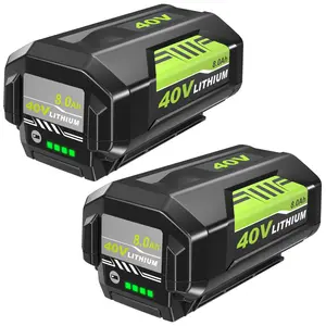 2-Pack 8000mAh Lithium-Ion Replacement for Ryobi 40V Tools | Universal Compatibility with OP40261-OP4075A Models | Enhanced Performance & Longevity
