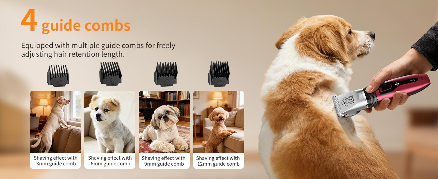 KALHELA 2-in-1 Pet Grooming Clipping Set - ABS Plastic, Rechargeable USB, Hair + Nails Grooming Tool with Clipper & Nail Clippers, Universal Size for Cats & Dogs