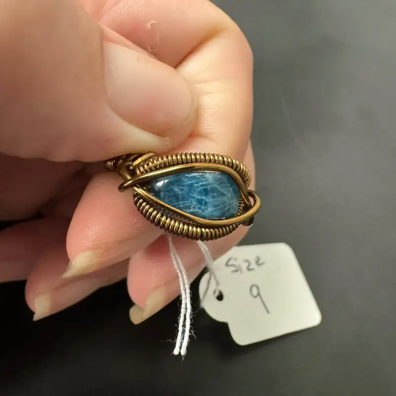 Hand-Crafted  Apatite ring