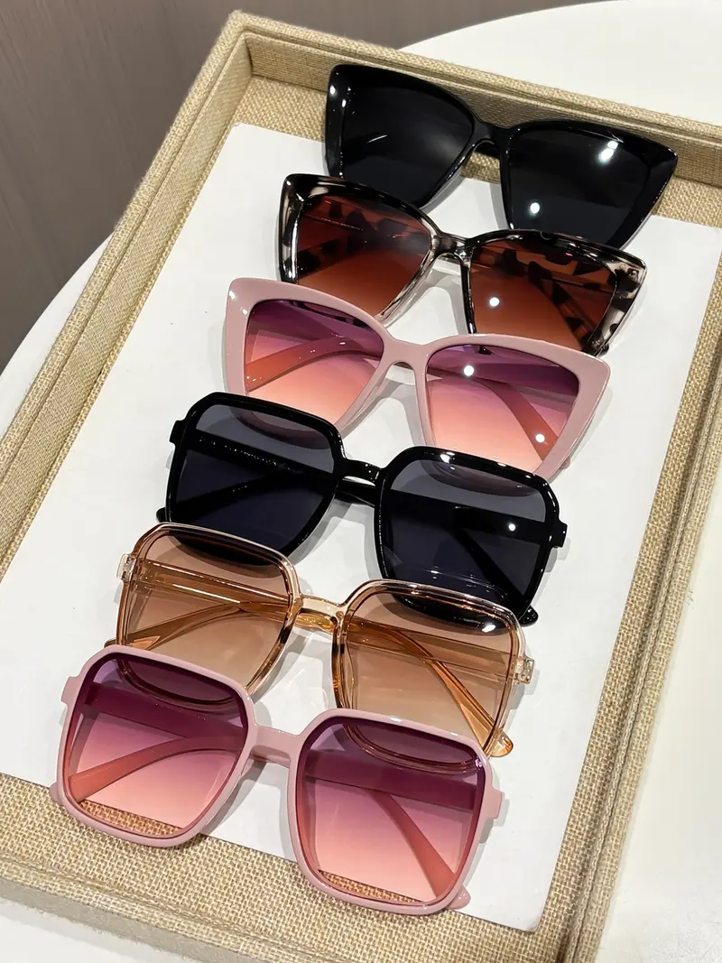 4 Pairs Of Elegant Women\'s Sunglasses Amazon.com: Frienda 4 Pairs Rimless Rectangle Sunglasses  main image 2