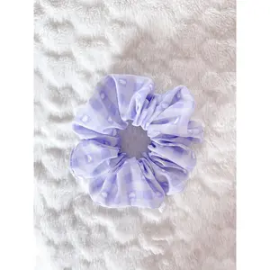 Clouds Gingham Scrunchie