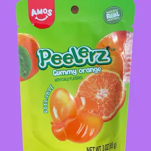 Peel-able Gummy Orange Candy - Artificially Flavored, 3 oz (85 g) - Snack Sweet Treat