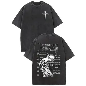 Religious Christian Hoodie Forgive Them Father Scripture Cross and Crown of Thorns Graphic Jesus Faith Tee Unisex Spiritual Apparel