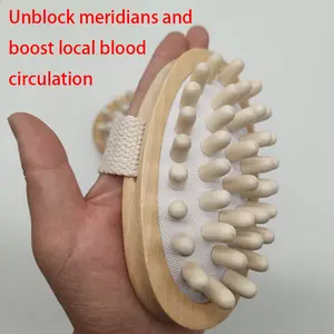 Acupressure Massage Comb Scalp Scratcher Cushion Brush, Portable Full Body Dry Brush Massager for Men and Women, Travel-Friendly, Body Care