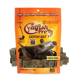 Catfish Pro Catalpa Worm Catfish Bait 10 oz Natural Scent Bait with Real Catalpa Worms for Maximum Attraction Catfish Fishing Bait