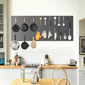 11 Inch Perforated Pegboard Wall Organizer Kit, Home Organizer Hook, 2/4/6/8 Pieces for Garage, Bedroom, Kitchen Storage Solutions