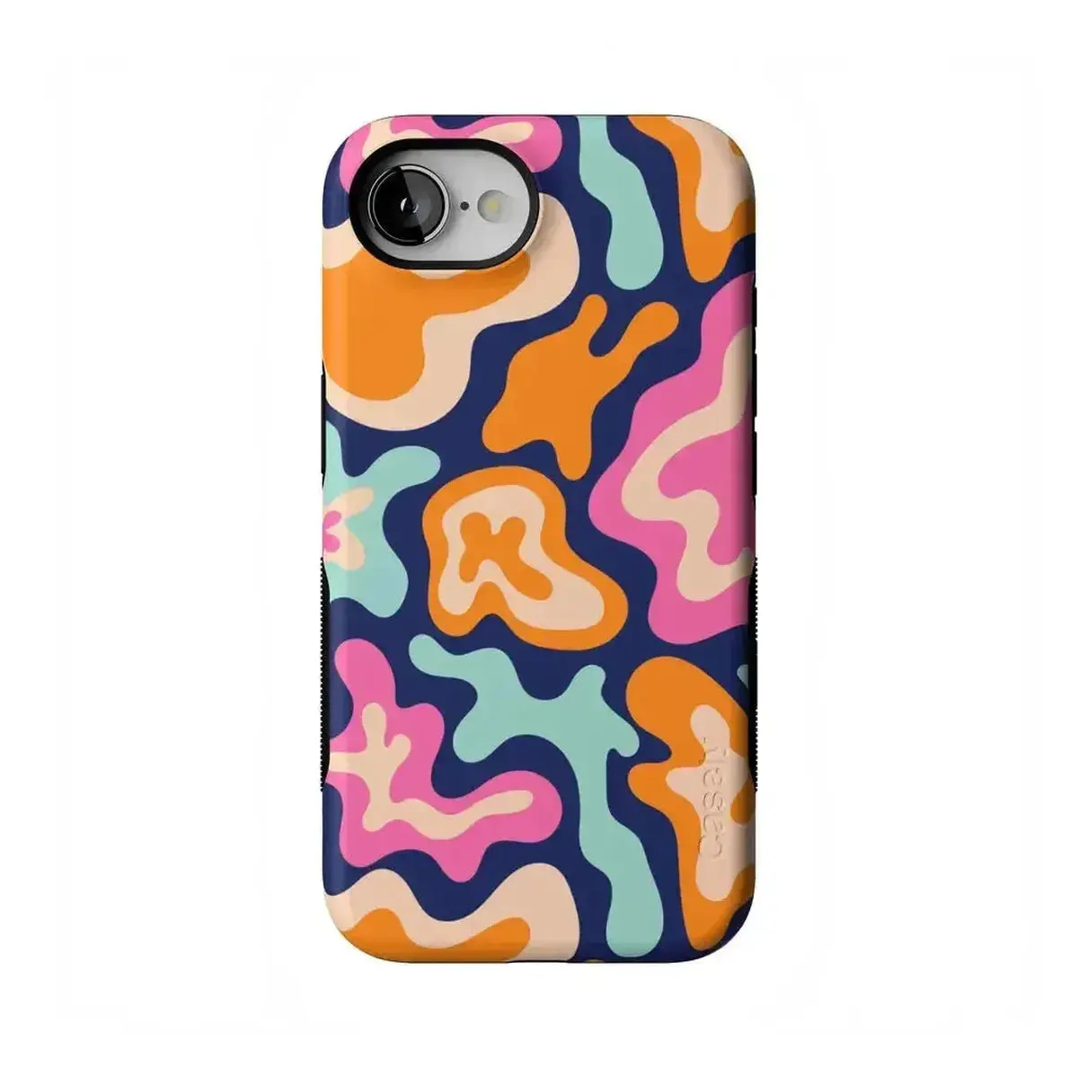 Casely iPhone 17e Case | Midnight Color Splash | Abstract Retro | Bold Protective Design | Compatible with MagSafe