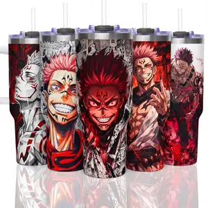 Ryomen Sukuna Jujutsu Kaisen 40oz Tumbler, Gift For Fans ,Tumbler Stickers, Water Bottle Tumbler, Retro Movie Shirt