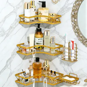 2026 New Arrival No-Drilling Triangular Corner Storage Rack | Large Capacity Suction Mounted Shelf for Bathroom & Kitchen | Easy Install Home Organizer