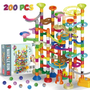 STEM Educational Toy: 200-Piece Marble Run Construction & Logic Building Set