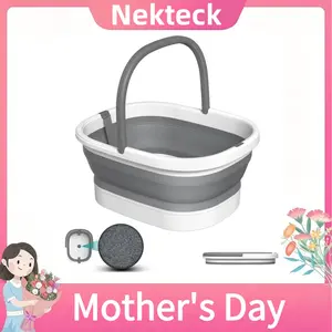 Nekteck Foot Soaking Tub Collapsible Bucket for Foot Bath Soak Tub, Foot Basin Foot Soaker with 138 Acupressure Nodes and Pumice Stone for Feet Massager Pedicure Foot Spa, Gifts for Men Women Dad Mom