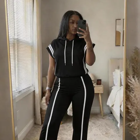 Women’s 2026 Spring Summer Pajama Loungewear Set - Loose-Fit Short-Sleeve Top & Drawstring Pants, Casual Style