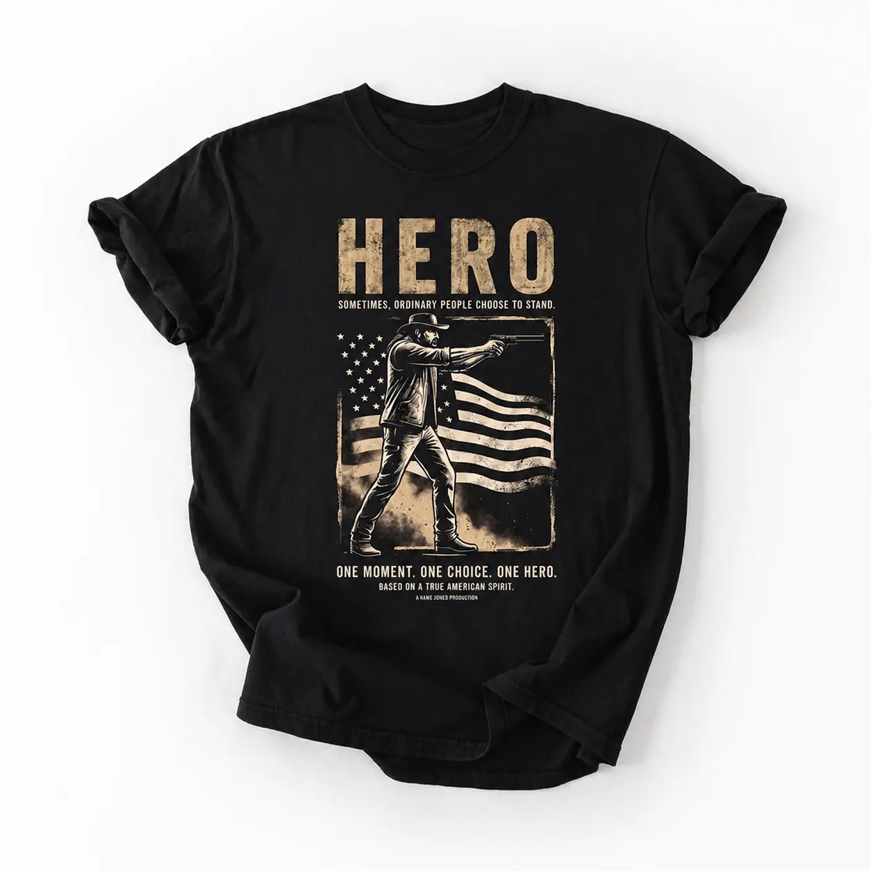Jordon Salinas True Hero Shirt, Twin Falls Hero Graphic Tee, One Choice One Hero T-Shirt, Patriotic American Flag Gift