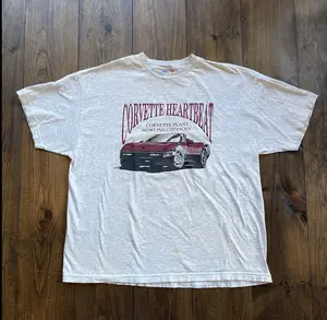 Vintage 1990s Corvette Heartbeat Plant Bowling Green Kentucky Retro Sportscar Graphic Shirt Unisex T-shirt