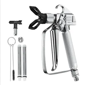 summervibes Airless Paint Spray Gun Kit, 3600PSI High-Pressure Gun with 517 Tip, Swivel Joint, Filters, Cleaning Needle and Brush, for Airless Spraying Machines