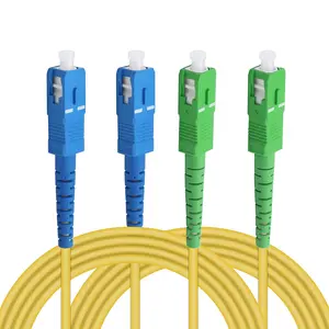 Fiber Optic Patch Cable SC to SC SC/UPC-SC/APC-SM Singlemode Simplex Fiber Optic Jumper Optical Patch Cord 2M-2 Pack