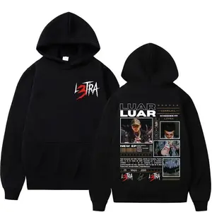 2 Sides Rapper Luanar La L Music Album L333TRA Hoodie Men Women Harajuku Fashion High Quality Hoodie