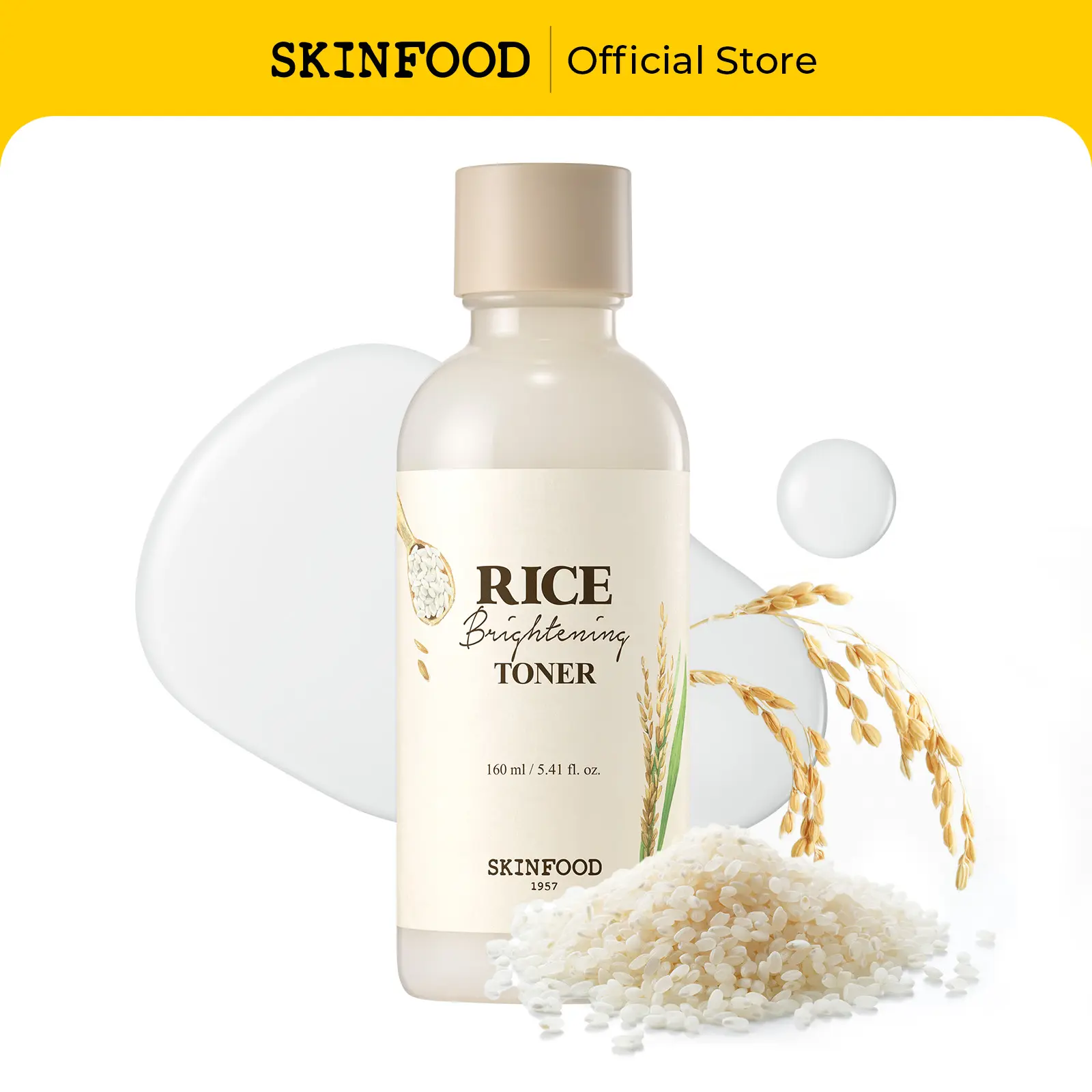 [SKINFOOD Official] Rice Brightening Toner | Korean Skincare Face Toner ...