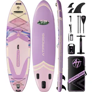 11'6"x35" Inflatable Paddle Board, 450lbs Extra Wide Stand Up Paddleboard for Adults with Premium SUP Accessories Kit & Backpack, Blow Up Kayak Non-Slip Stable Deck Boat for Yoga Fishing Surf Purple