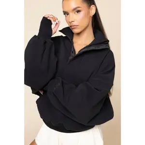Ooey Gooey Half Zip Sweater - Black