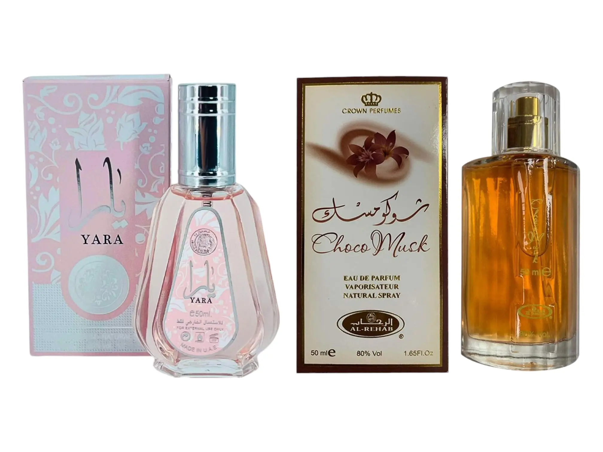 (2pc Bundle Pack) 50ml Yara EDP by Ard Al Zaafaran + 50ml Choco Musk EDP by Al-Rehab (2pc Bundle Pack) 50ml Yara EDP by Ard Al Zaafaran + 50ml Choco Musk EDP by Al-Rehab