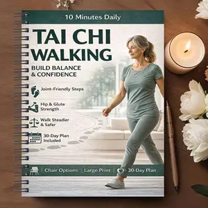 10-Minute Tai Chi Walking for Balance and Confidence, Knee-Safe Steps for Seniors, Relieves Joint Pain, Strengthens Hips and Glutes