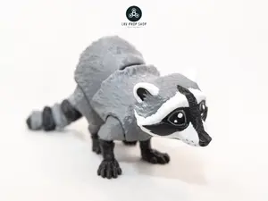 True Color Articulated Raccoon **ONE** - Raccoon Figurine - Raccoon Statue - Trash Panda Decor Tail