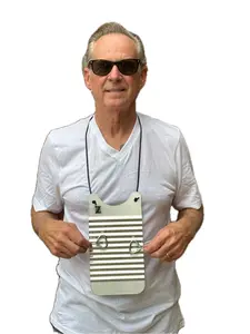 Handmade Silver  Mini Zydeco Washboard Rubboard