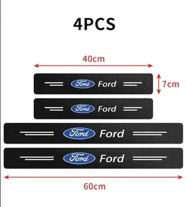 4pcs New Car Anti Scratch Door Threshold Plate Sticker For Ford Focus 2 3 1 Fiesta MK1 MK2 MK3 MK4 MK5 MK6 MK7 Fusion Ranger universal car exterior accessory