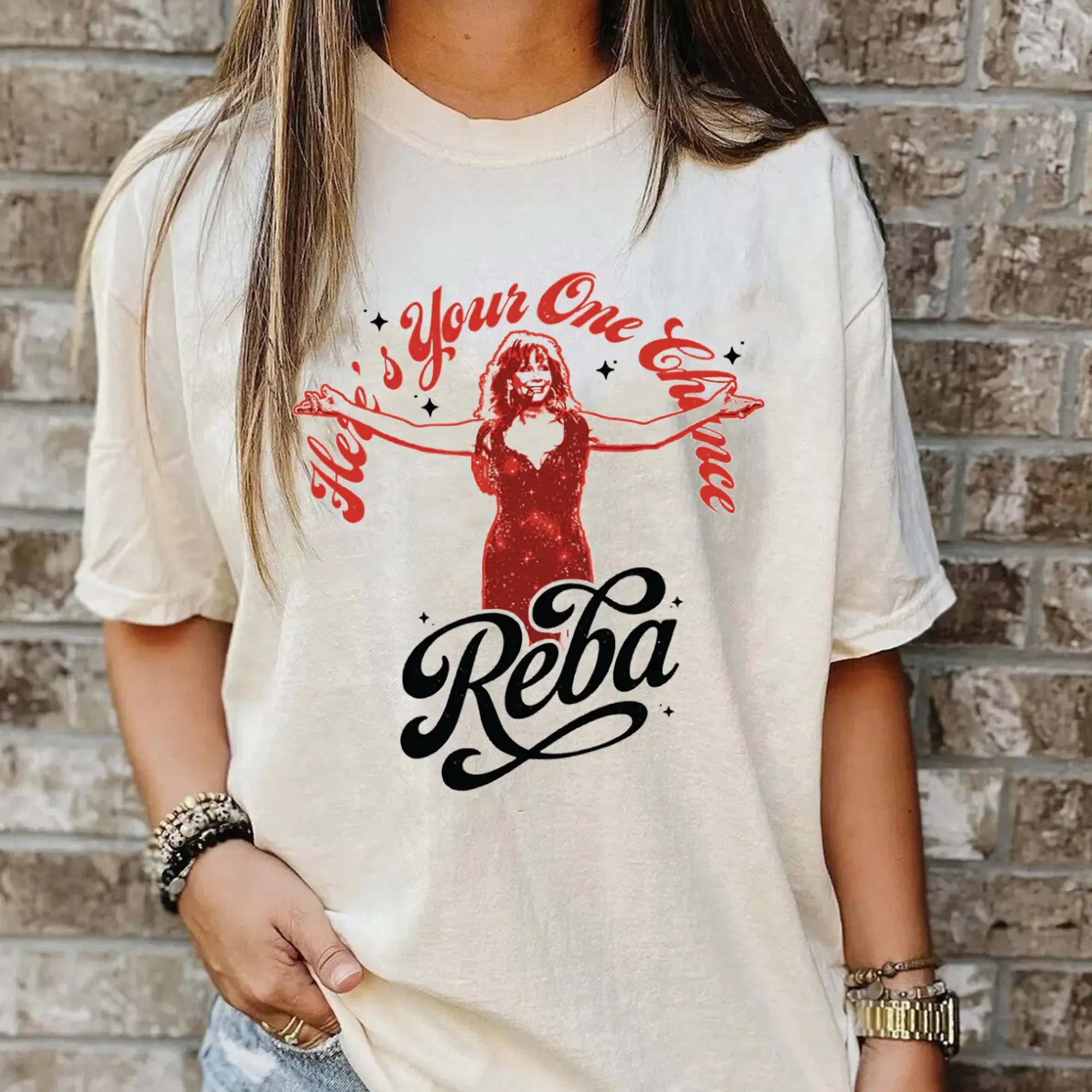 Women's Reba Graphic T-Shirt - 100% US Cotton Ethical Fabric, Fitted Cut, Round Neck, Short Sleeves, Retro Look, All Seasons, 'Not That Fancy' Casual Print Top