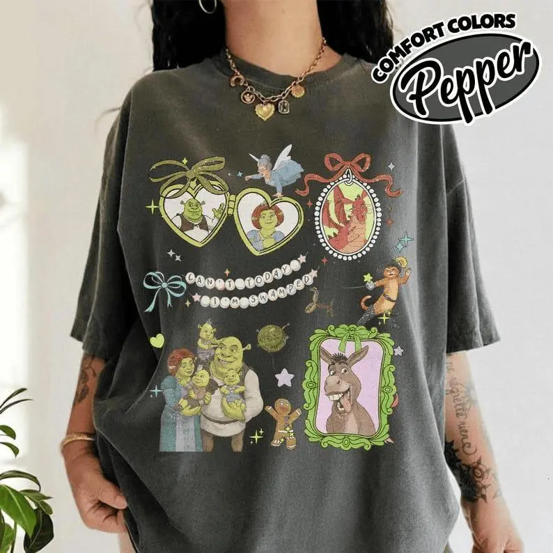 Funny Shrek Meme Shirt,Can't Today I'm Swamped shirt,Shrek And Fiona Cartoon Retro Pop Culture Humor,Movie Fan Gift
